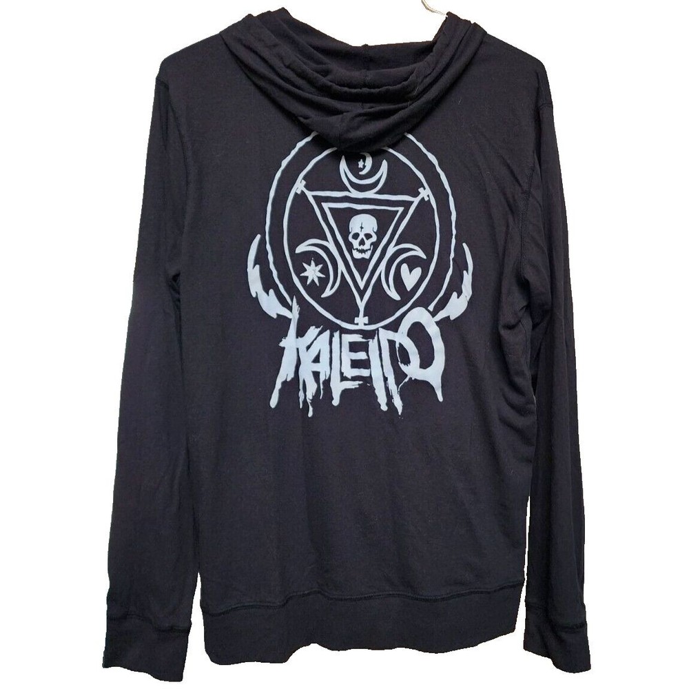 Kaleido Band Black Hoodie Rock Goth Horror XL Full Zip
